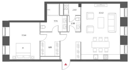 Продажа квартиры площадью 82.5 м² 2 этаж в Cloud Nine по адресу Замоскворечье, Бол. Полянка ул., 9